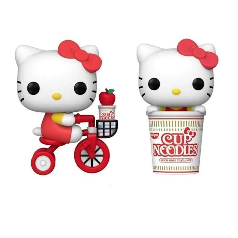 NWT Funko POP Sanrio HK x Nissin Collectors Set Hello Kitty on Bike & Soup Cup